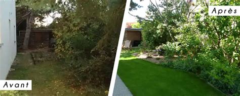 Exemple d'aménagement paysager avant et après