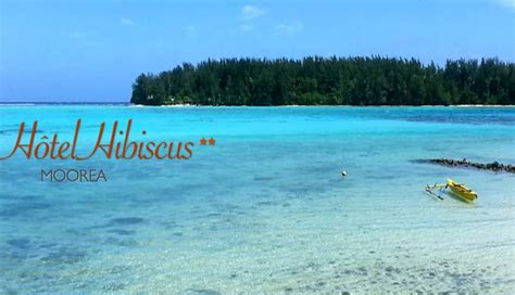 Vue panoramique de l'hôtel Hibiscus sur la côte ouest de Moorea avec le lagon en arrière-plan