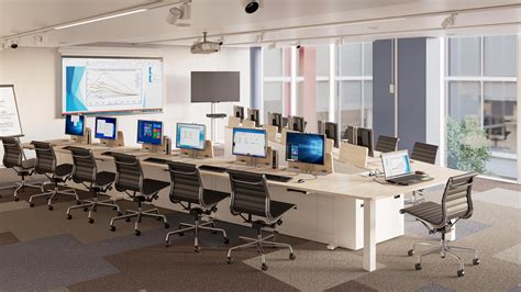 Salle de classe moderne avec équipement informatique