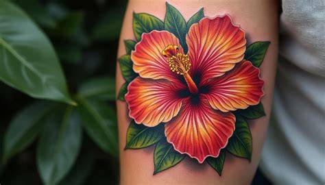 palette de couleurs pour tatouage fleur hibiscus