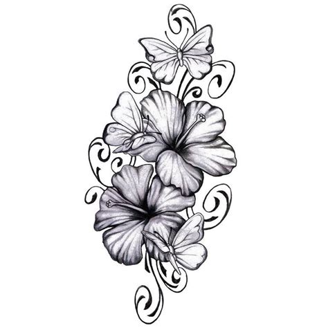 tatouage éphémère hibiscus sur avant-bras