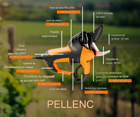 Sécateur électrique PELLENC en action