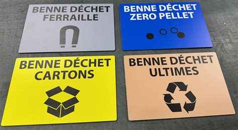 Panneau signalétique pour le recyclage des déchets mécaniques