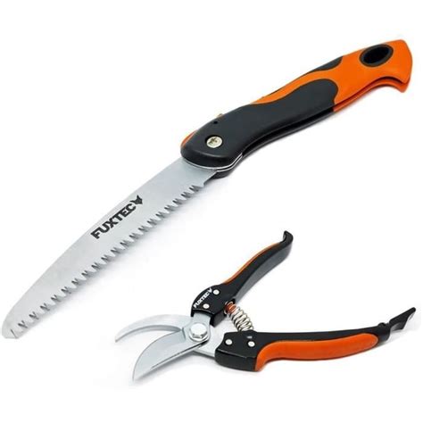 Outils de jardinage : sécateur et scie