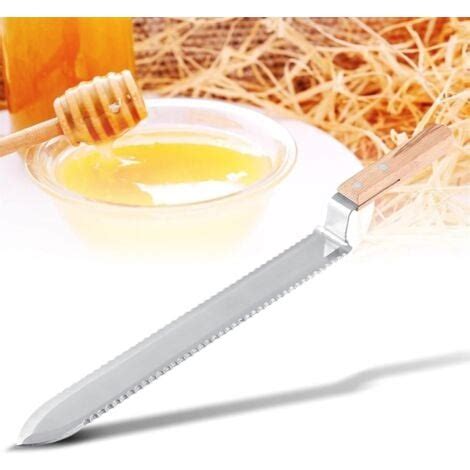 Couteau à désoperculer et cadres de miel operculés