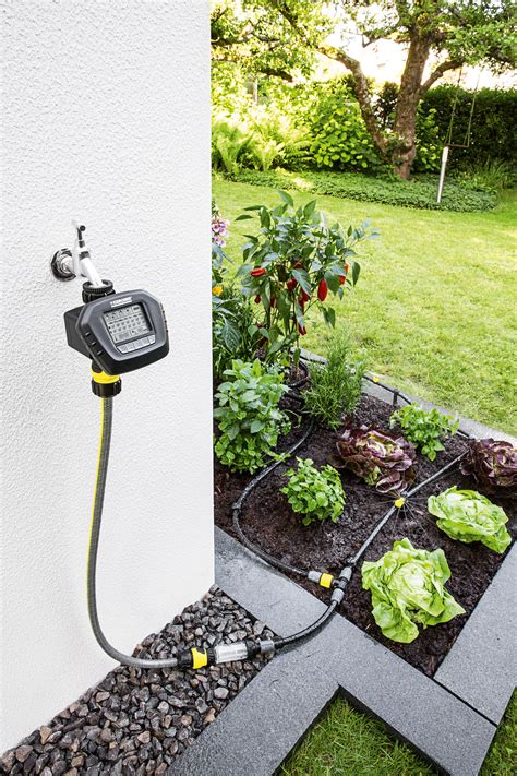 Schéma d'installation du Kärcher Rain System® dans un jardin