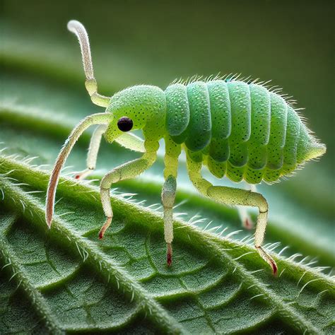 Photo macro montrant des pucerons sur un bouton floral avec des fourmis à proximité