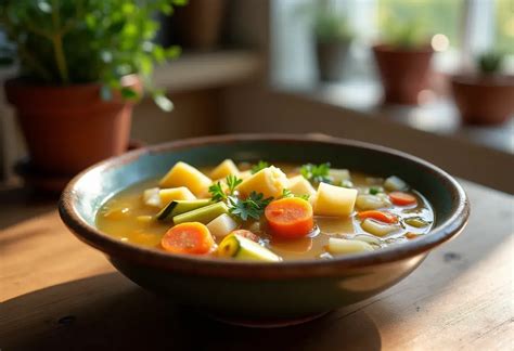 Ingrédients variés pour une soupe maison