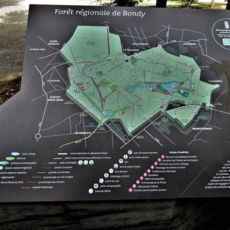 Carte historique de la forêt de Bondy au Moyen Âge