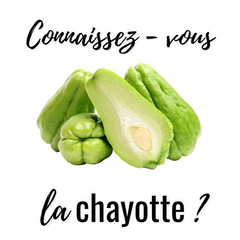 Illustration des différentes appellations régionales de la chayotte (Christophine, Chouchou, Mirliton, Choko, Sousou)