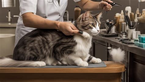 Illustration d'un chat bien entretenu chez un toiletteur