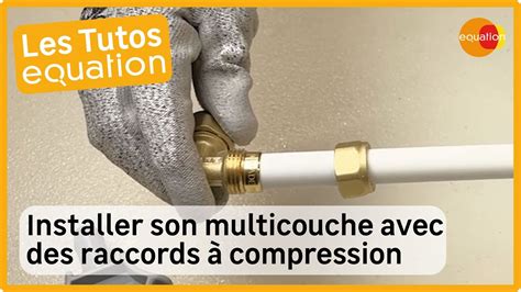 Schéma illustrant le montage des raccords à compression sur un tube en polyéthylène