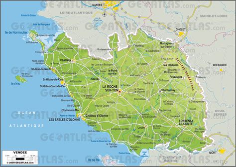 carte de la Vendée avec des points de production de semences