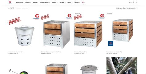 Photo comparative des différents modèles de composteurs et accessoires de cuisine