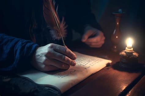 Une personne écrivant dans un carnet avec une plume