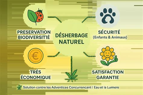 Infographie des désherbants naturels