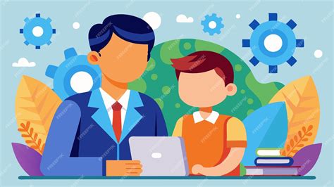 Illustration d'un mentor accompagnant un stagiaire