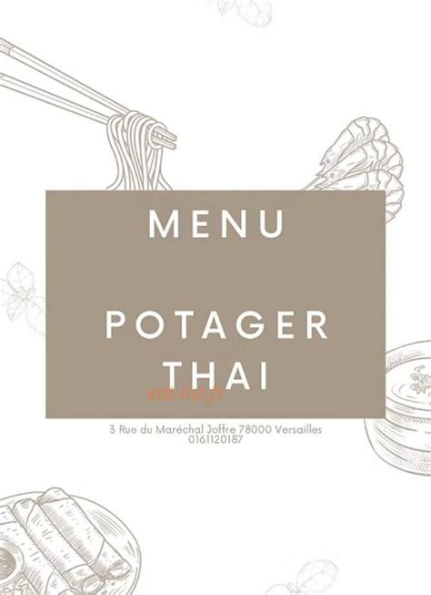 Façade du restaurant Potager Thaï à Versailles