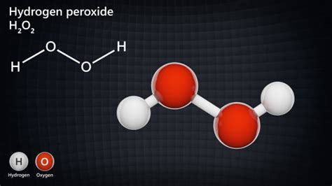 Structure chimique du peroxyde d'hydrogène