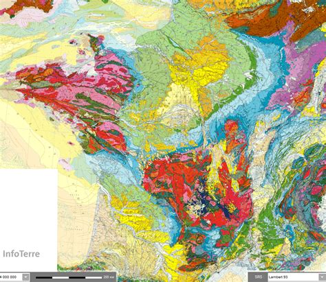 carte géologique avec mise en évidence des plateaux calcaires