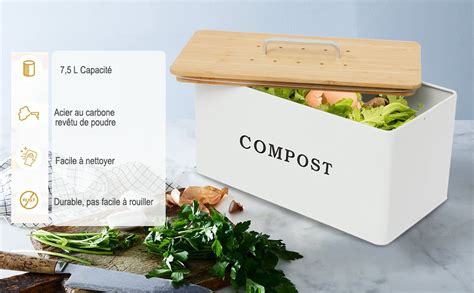 illustration d'une cuisine propre avec un petit composteur discret