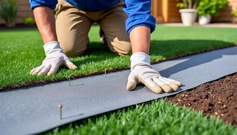 Kit d'installation pour gazon synthétique : géotextile, agrafes, bandes de jointure