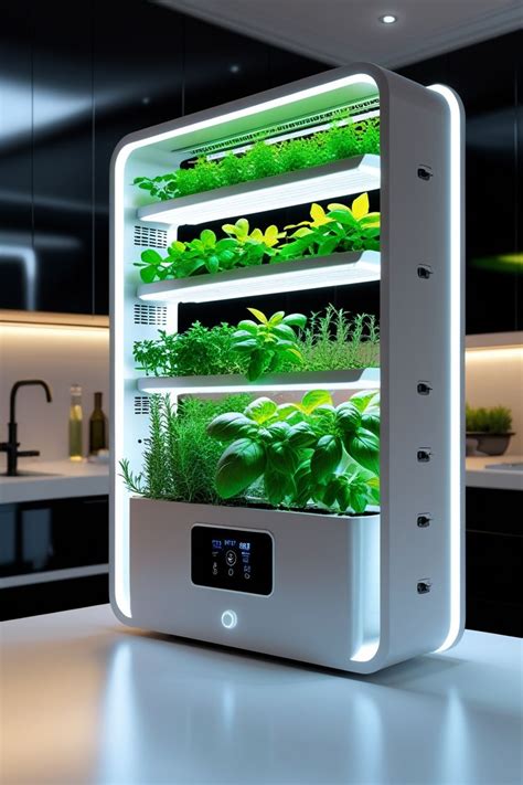 Image of a connected smart pot or indoor herb garden
