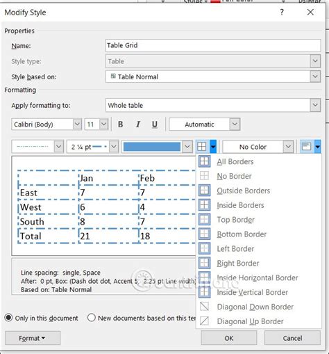 Exemple de bordures et séparateurs dans Tableau Desktop