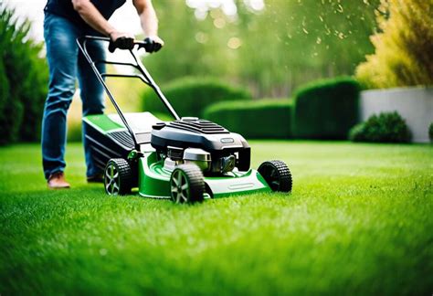 Personne entretenant une tondeuse à gazon