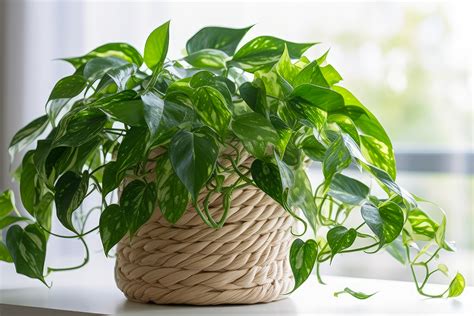 Pothos luxuriant dans un intérieur décoré