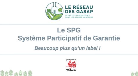 Infographie expliquant le fonctionnement d'un Système Participatif de Garantie (SPG) : le triangle producteurs-consommateurs-pairs.