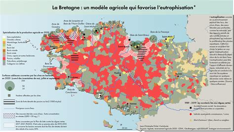 Carte des zones agricoles dynamiques en Bretagne et zones limitrophes