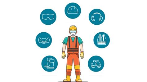 Illustrations des équipements de sécurité à porter lors de l'utilisation d'une motobineuse