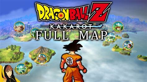 Dragon Ball Z Kakarot open world map with resource icons