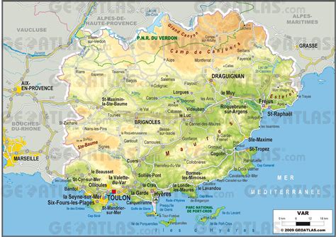 Carte du Var et de sa biodiversité