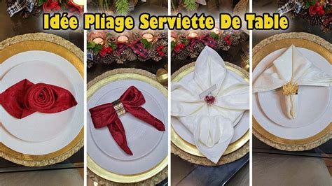 Exemples de pliages de serviettes créatifs