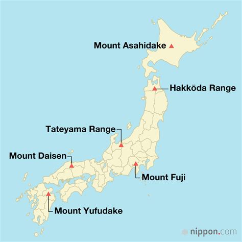 Carte des chemins d'ascension du Mont Fuji
