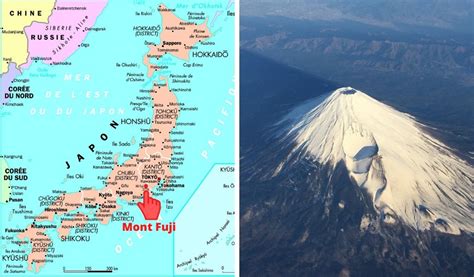 Carte de la région du Mont Fuji et des lacs environnants