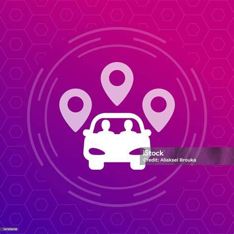 Icône de covoiturage et voiture