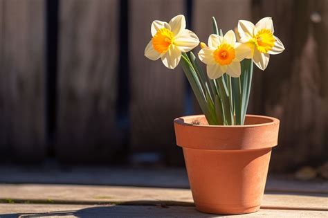 Narcisses en pot fleurissant à l'intérieur