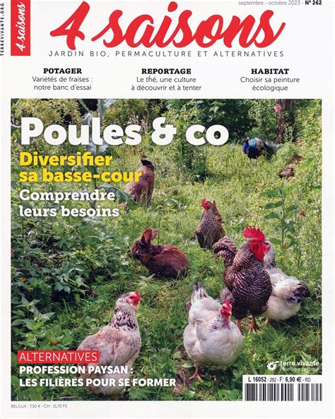 Couverture de la revue Les 4 Saisons du Jardin Bio
