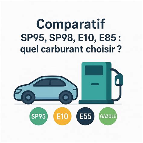 Infographie comparant SP95, SP98 et SP95-E10