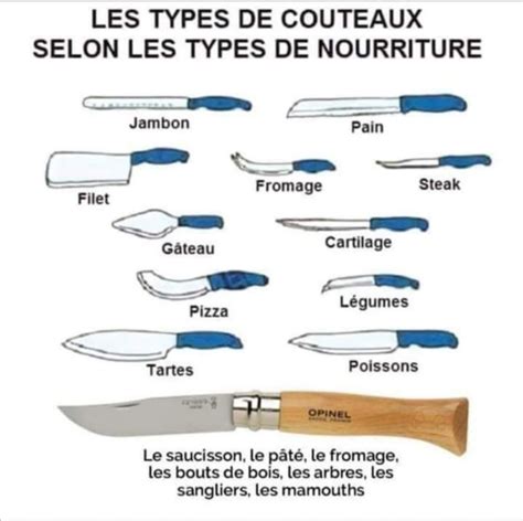 Schéma détaillé des différents types de couteaux de fraise