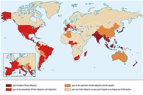 Carte de répartition théorique montrant les zones de présence préférentielle de l'espèce dans les milieux perturbés