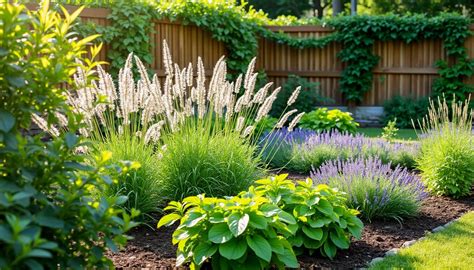 Jardin avec diverses plantes anti-moustiques