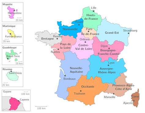 Carte de France avec indication des tarifs moyens de jardinage par région