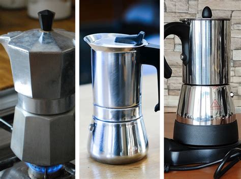 Vue en coupe d'une cafetière italienne posée sur une plaque à induction avec contrôle de température