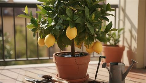 Exemple de pot adapté pour un citronnier avec bon drainage