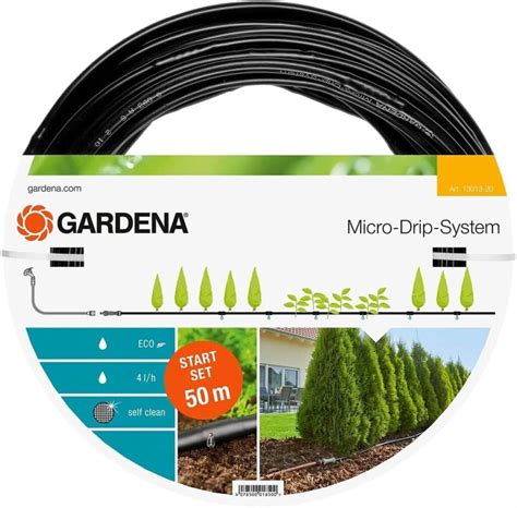 Illustration du kit d'arrosage goutte-à-goutte pour rangées de plantes GARDENA