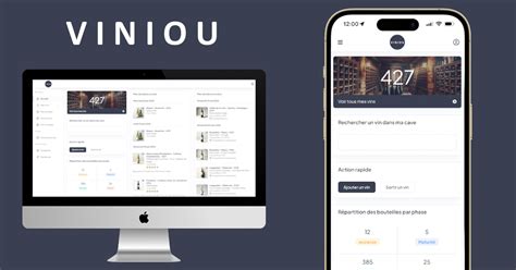 Interface de l'application Viniou